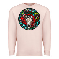 Pale Pink Christmas skull Premium Sweatshirt - RanaPortraitStore