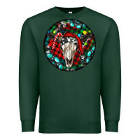 Sports Green Christmas skull Premium Sweatshirt - RanaPortraitStore