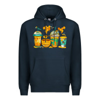Navy bumble bee honey coffee Premium Hoodie - Jasminsmagicworld