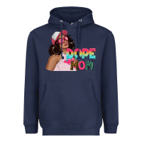 Navy pink sunglasses afro black girl dope mom Heavyweight Hoodie - texasbilliewilder