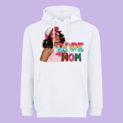 Heavyweight Hoodie pink sunglasses afro black girl dope mom
