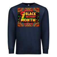 Navy black history month Premium Sweatshirt - Zillion Design Studio