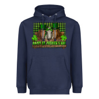 Navy happy st. patrick's day horses with leprechaun hat and bandana Heavyweight Hoodie - RanaPortraitStore