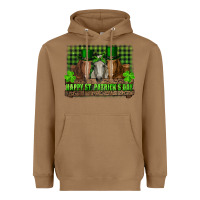 Happy St. Patrick's Day Horses With Leprechaun Hat And Bandana Heavyweight Hoodie | Teevron