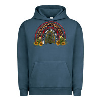 Pigment Midnight Navy rainbow tree Urban Hoodie - AdoDesignShop