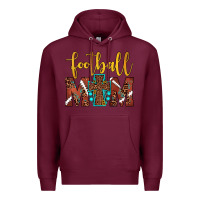 Burgundy football mom Premium Hoodie - JahusDesignShop