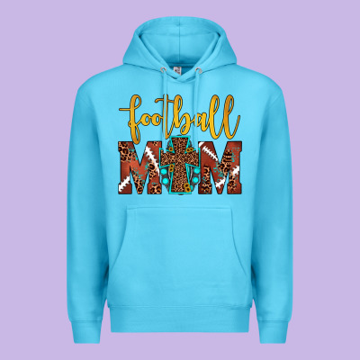 Football Mom Premium Hoodie Designed By Jahusdesignshop