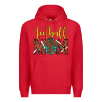 Red football mom Premium Hoodie - JahusDesignShop
