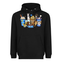 Black siberian husky coffee cups Heavyweight Hoodie - Zillion Design Studio