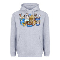 Heather Grey siberian husky coffee cups Heavyweight Hoodie - Zillion Design Studio