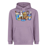 Lavender siberian husky coffee cups Heavyweight Hoodie - Zillion Design Studio
