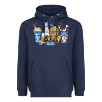 Navy siberian husky coffee cups Heavyweight Hoodie - Zillion Design Studio