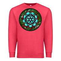 Cardinal Christmas Round Turquoise Gemstone Premium Sweatshirt - RanaPortraitStore
