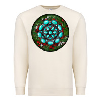 Sandshell Christmas Round Turquoise Gemstone Premium Sweatshirt - RanaPortraitStore