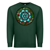 Sports Green Christmas Round Turquoise Gemstone Premium Sweatshirt - RanaPortraitStore