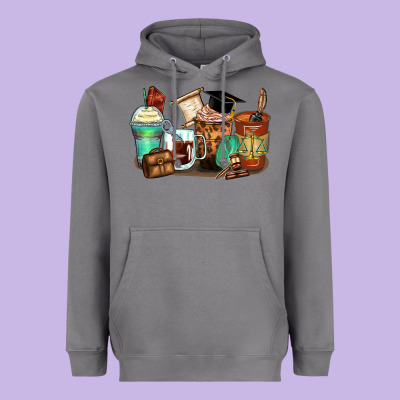 Lawyer Coffee Cups Heavyweight Hoodie Designed By Zillion Design Studio