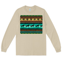 Mushroom turquoise horse and bullskull aztec  pattern Long Sleeve Tee - BarkalooDesign