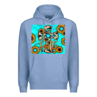Colony Blue cross tumbler Premium Hoodie - JahusDesignShop