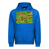 Cobalt horseshoe shamrock leopard wood glitter background Urban Hoodie - Artiststas