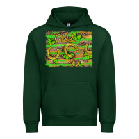 Forest Green horseshoe shamrock leopard wood glitter background Urban Hoodie - Artiststas