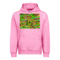 Fuchsia Pink horseshoe shamrock leopard wood glitter background Urban Hoodie - Artiststas