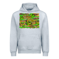 Heather Grey horseshoe shamrock leopard wood glitter background Urban Hoodie - Artiststas