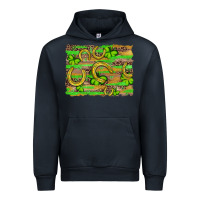 Navy horseshoe shamrock leopard wood glitter background Urban Hoodie - Artiststas