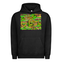 Pigment Black horseshoe shamrock leopard wood glitter background Urban Hoodie - Artiststas
