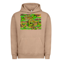 Pigment Burro horseshoe shamrock leopard wood glitter background Urban Hoodie - Artiststas