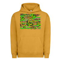 Pigment Peanut Butter horseshoe shamrock leopard wood glitter background Urban Hoodie - Artiststas