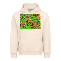 Sandshell horseshoe shamrock leopard wood glitter background Urban Hoodie - Artiststas
