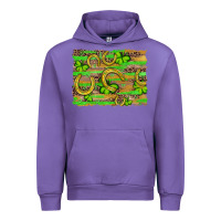 Tulip horseshoe shamrock leopard wood glitter background Urban Hoodie - Artiststas