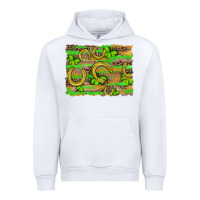 White horseshoe shamrock leopard wood glitter background Urban Hoodie - Artiststas