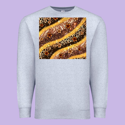 Melanin Leopard Glitter Premium Sweatshirt Designed By Zillion Design Studio