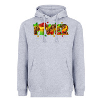 Heather Grey power juneteenth Heavyweight Hoodie - texasbilliewilder