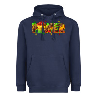 Navy power juneteenth Heavyweight Hoodie - texasbilliewilder