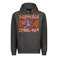 Charcoal Heather mama bear sunflowers purple Premium Hoodie - Jasminsmagicworld