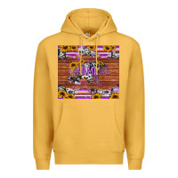 Mustard mama bear sunflowers purple Premium Hoodie - Jasminsmagicworld