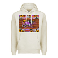 Oatmeal Heather mama bear sunflowers purple Premium Hoodie - Jasminsmagicworld