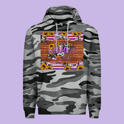 Mama Bear Sunflowers Purple Premium Hoodie Designed By Jasminsmagicworld