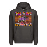 Smoke mama bear sunflowers purple Premium Hoodie - Jasminsmagicworld