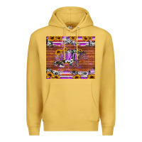 Antique Gold mama bear sunflowers purple Premium Hoodie - Jasminsmagicworld