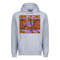 Heather Grey mama bear sunflowers purple Premium Hoodie - Jasminsmagicworld