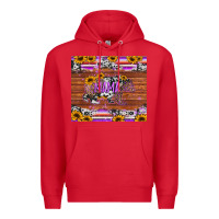 Red mama bear sunflowers purple Premium Hoodie - Jasminsmagicworld