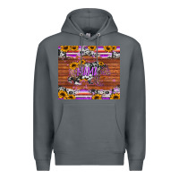 Rock mama bear sunflowers purple Premium Hoodie - Jasminsmagicworld