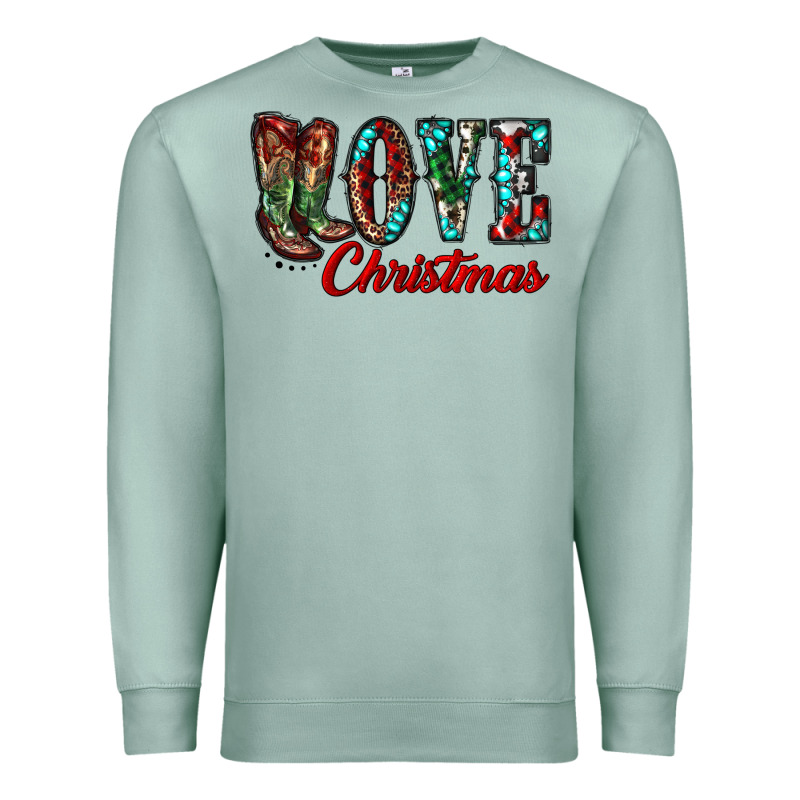 Christmas Love Boots Premium Sweatshirt by RanaPortraitStore | Teevron