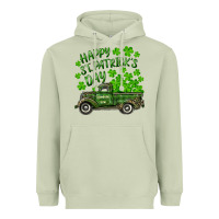 Matcha Happy st. patrick's day shamrock farm truck Heavyweight Hoodie - RanaPortraitStore