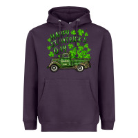 Plum Happy st. patrick's day shamrock farm truck Heavyweight Hoodie - RanaPortraitStore