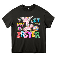 Asphalt My 1st Easter Heavy Core Tee - CowhideDigitalArt