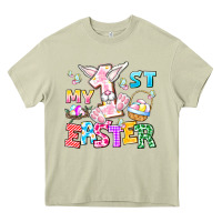 Mossy My 1st Easter Heavy Core Tee - CowhideDigitalArt